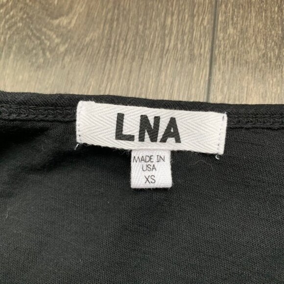 Revolve LNA Kontrol Kross Tee T-Shirt Short Sleeve Straps Black Lace up Size XS - Picture 13 of 14